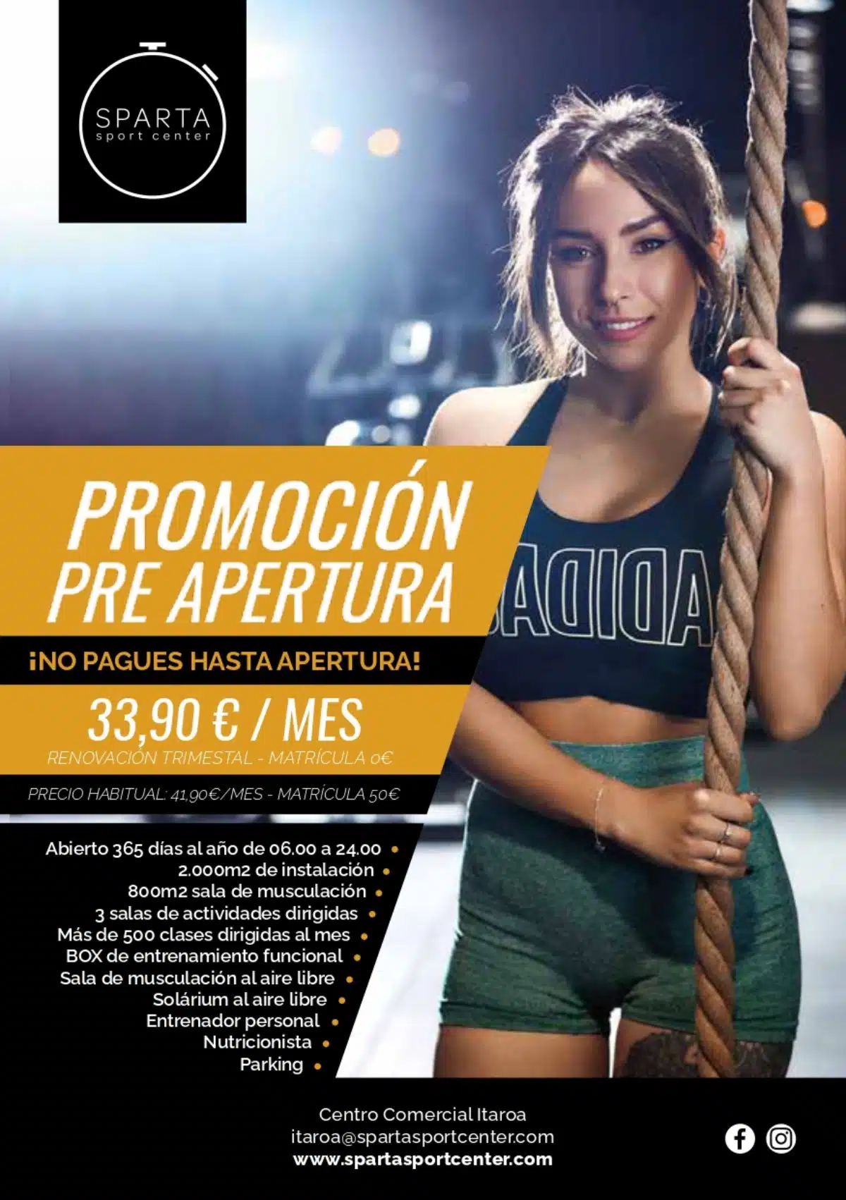 tarifa promo gimnasio sparta en huarte
