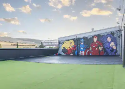 terraza del gimnasio