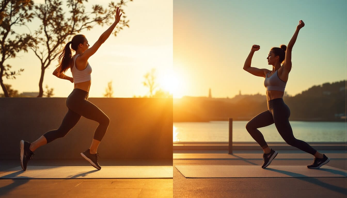 mujeres haciendo ejercicio al aire libre