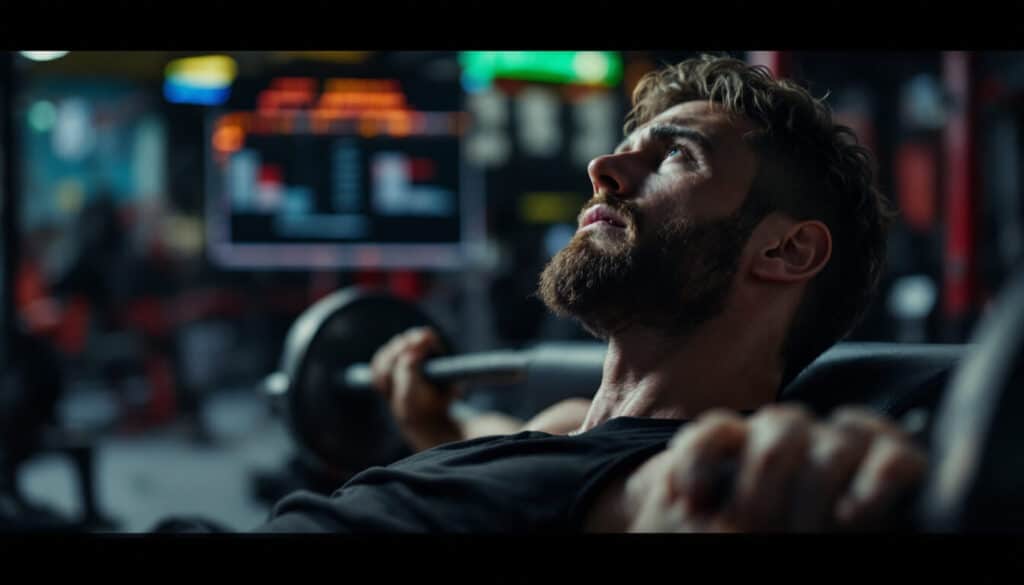 hombre mirando al cielo en banca