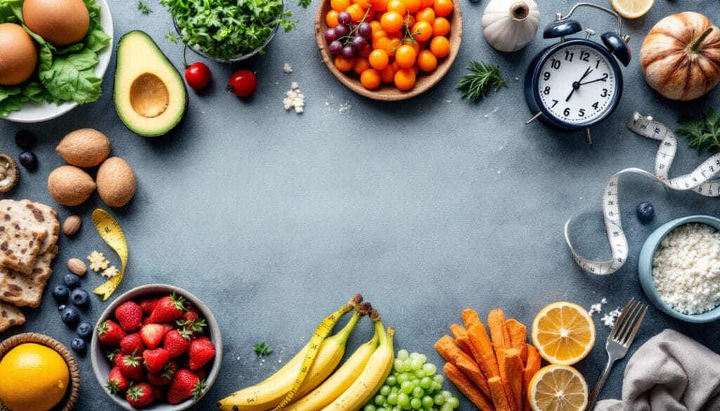 mesa con alimentos