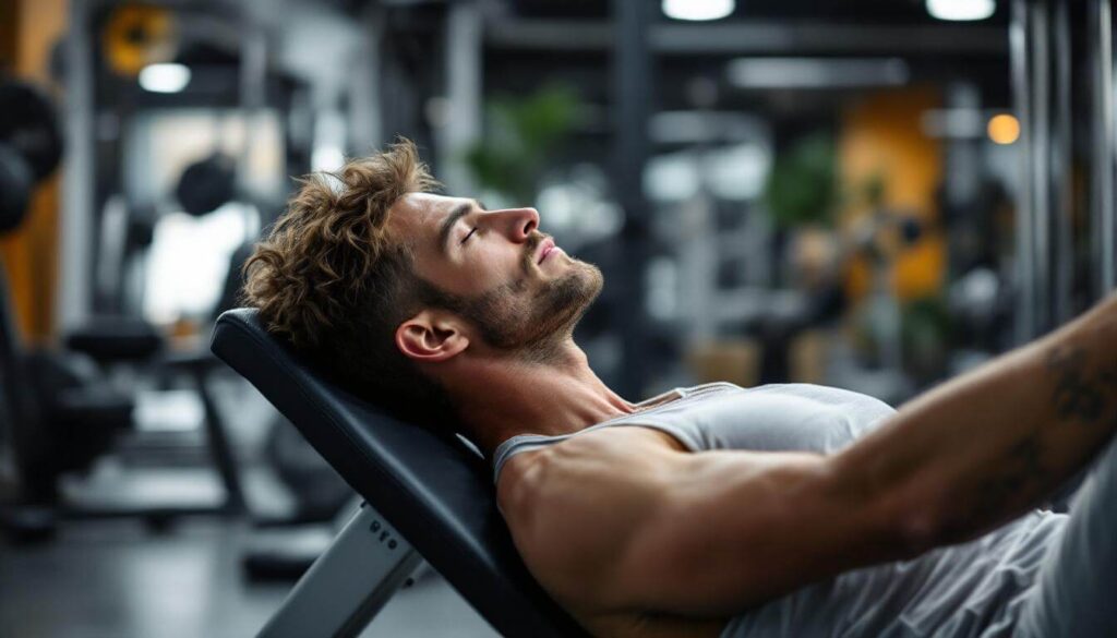 hombre con los ojos cerrados